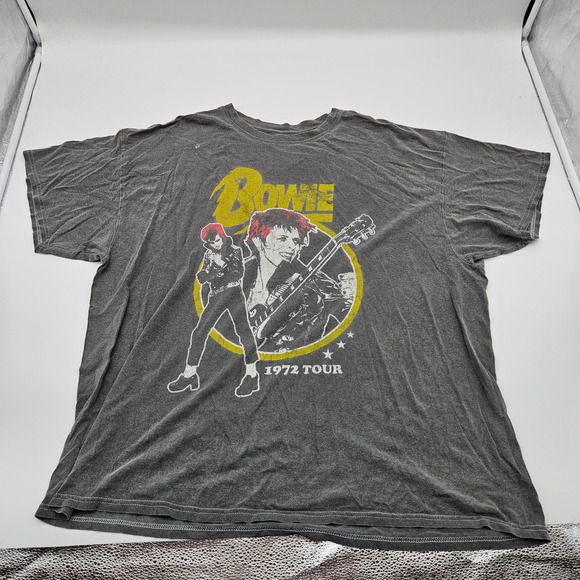 Bowie Other - Bowie 1972 Tour Graphic T Shirt XL TG Charcoal Grey Cotton